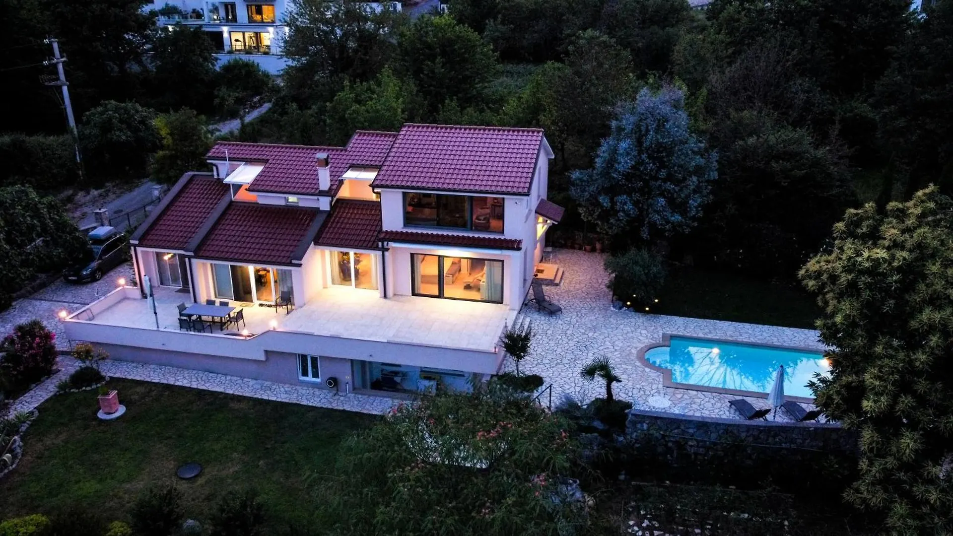 Domizil Opatija A&N, Villa Mit Pool, Wohlfuehloase Mit Meerblick Poljane