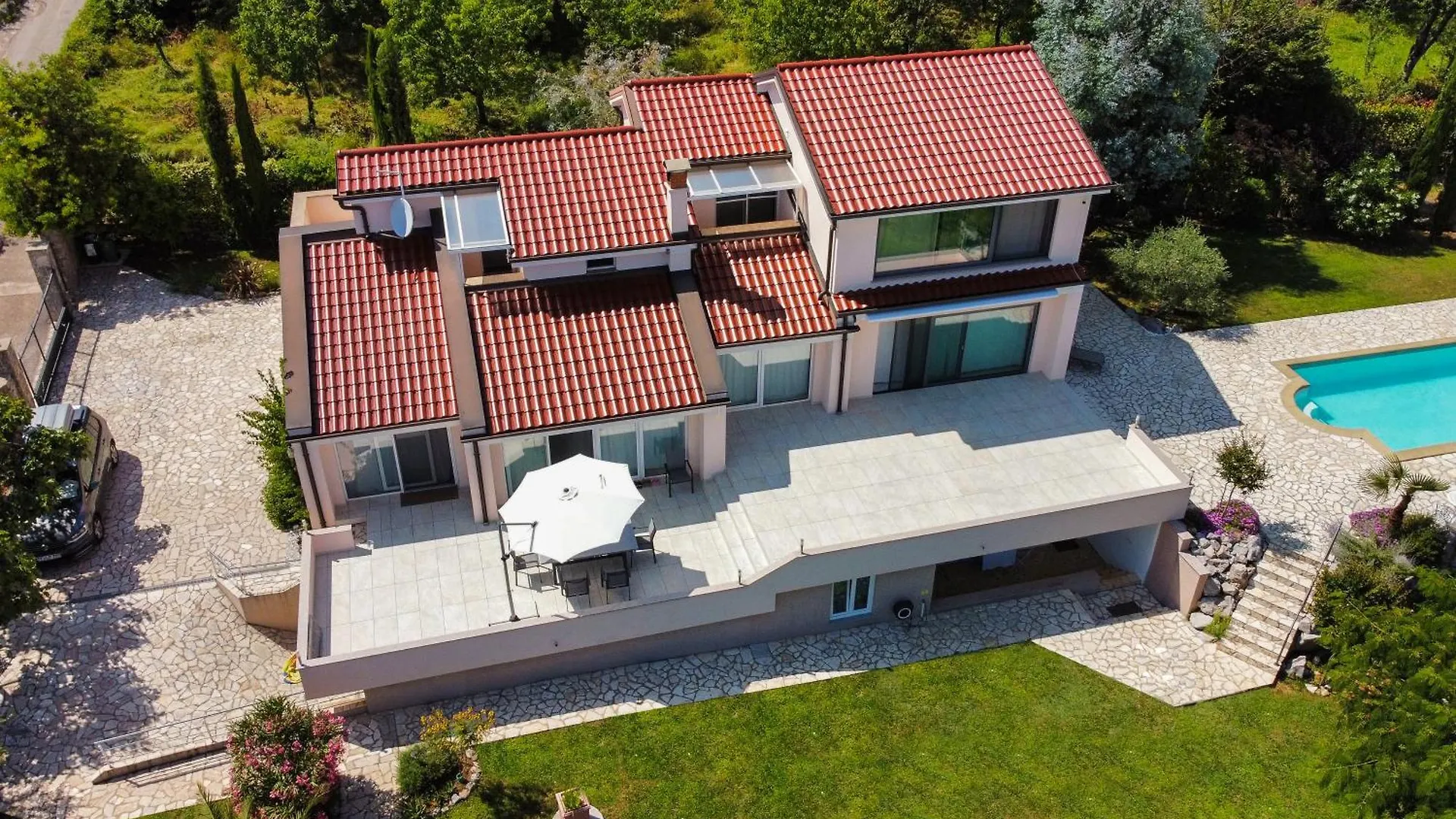 Hébergement de vacances Domizil Opatija A&N, Villa Mit Pool, Wohlfuehloase Mit Meerblick Poljane Croatie