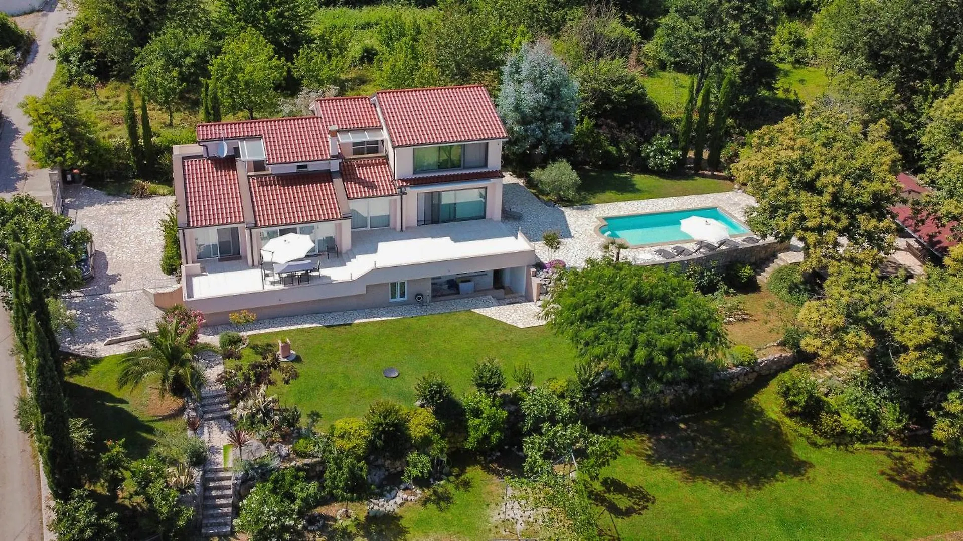 Domizil Opatija A&N, Villa Mit Pool, Wohlfuehloase Mit Meerblick Poljane